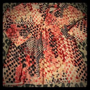 Cubism boutique coral tone sweater Sz Medium